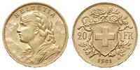 20 franków 1901/B, Berno, złoto 6.45 g, Fr. 499