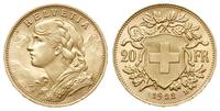 20 franków 1922/B, Berno, złoto 6.44 g, Fr. 499
