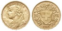 20 franków 1927/B, Berno, złoto 6.45 g, Fr. 499