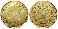8 escudo 1804, złoto 26.95g, rysy na awersie, Fr