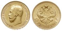 10 rubli  1911, Petersburg, złoto 8.60 g, Kazako