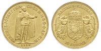 10 koron  1910, Kremnica, złoto 3.39 g, Fr. 252
