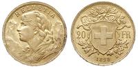 20 franków 1898/B, Berno, złoto 6.45 g, uderzeni