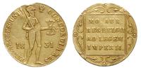 dukat 1831, Warszawa, złoto 3.48 g, ślad po usun