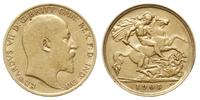 1/2 funta 1905, Londyn, złoto 3.94g, Friedberg 4