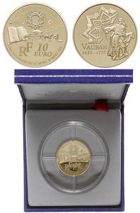 10 euro 2007, Paryż, złoto 8.45g, moneta w pudeł