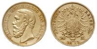 20 marek 1873/G, Karlsruhe, złoto 7.91g, Jaeger 
