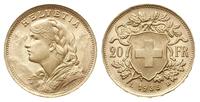 20 franków 1935/L-B, Berno, złoto 6.45 g, Friedb
