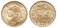 20 franków 1949/B, Berno, złoto 6.45 g, Friedber