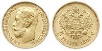 5 rubli 1898/AГ, Petersburg, złoto 4.30 g, Kazak