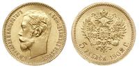5 rubli 1902/AP, Petersburg, złoto 4.30 g, Kazak