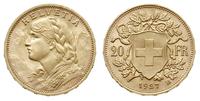 20 franków 1927/B, Berno, złoto 6.45 g, Freidber