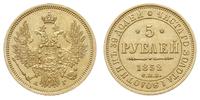 5 rubli 1852/AГ, Petersburg, złoto 6.52 g, małe 