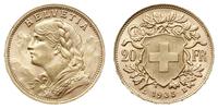 20 franków 1935/L-B, Berno, złoto 6.45 g, Fr. 49