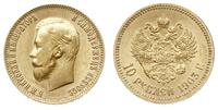 10 rubli 1903/АР, Petersburg, złoto 8.59 g, Bitk
