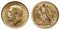 1 funt 1911, Londyn, złoto 7.98 g, piękne, Fr. 4