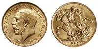 1 funt 1927 SA, Pretoria, złoto 7.98 g, piękne, 