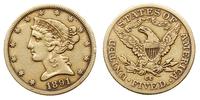 5 dolarów 1891/CC, Carson City, złoto 8.25, rzad