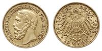 10 marek 1893/G, Karlsruhe, złoto 3.95 g, Jaeger