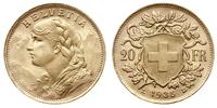 20 franków 1935 L-B, Berno, złoto 6.44 g, Fr. 49