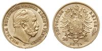 20 marek 1873/C, Frankfurt, złoto 7.91 g, uszkod
