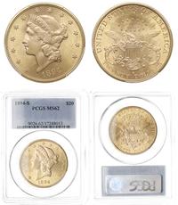 20 dolarów 1894/S, San Francisco, złoto, moneta 