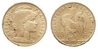 10 franków 1907, Paryż, złoto 3.23 g, Friedberg 