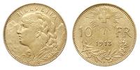 10 franków 1913/B, Berno, złoto 3.22 g, Friedber