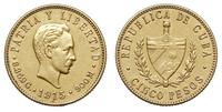 5 peso 1915, złoto 8.34 g, Friedberg 4