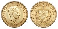 5 peso 1915, złoto 8.35 g, piękne, Friedberg 4