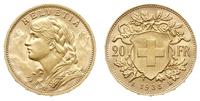 20 franków 1935/L-B, Berno, złoto 6.45 g, wyśmie