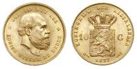 10 guldenów 1877, złoto 6.73 g, wyśmienite