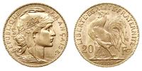 20 franków 1909, Paryż, złoto 6.45 g, Fr. 596.a