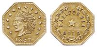1/4 dolara 1857, California Gold, złoto 0.37 g, 
