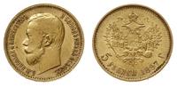 5 rubli 1897/AГ, Petersburg, złoto 4.29 g, bardz