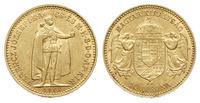 10 koron 1908, Kremnica, złoto 3.38 g, Friedberg