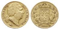 20 franków 1818/A, Paryż, złoto 6.38 g, Gadoury 