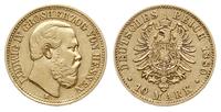 10 marek 1880/H, Darmstadt, złoto 3.93 g, Jaeger