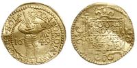 dukat 1645, złoto 3.45 g, gięty, Fr. 249, Delmon