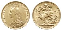 1 funt 1889, Londyn, złoto 7.97 g, S. 3866B