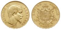 50 franków 1857/A, Paryż, złoto 16.15 g, Gadoury
