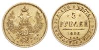 5 rubli 1856/AГ, Petersburg, złoto 6.50 g, Fr. 1
