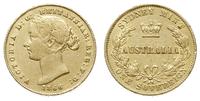 1 funt 1866, Sydney, złoto 7.94 g, rzadki typ mo