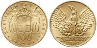 100 drachm 1967, złoto 32.27 g, piękne, Fr. 21