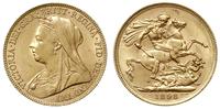 funt 1898/M, Melbourne, złoto 7.99 g, piękny, Fr