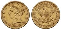 5 dolarów 1881, Filadelfia, typ Liberty, złoto 8
