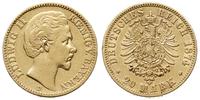 20 marek 1874 D, Monachium, złoto 7.88 g, Jaeger