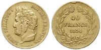 40 franków 1834 L, Bayonne, złoto 12.91 g, rewer