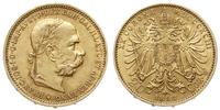 20 koron 1893, Wiedeń, złoto 6.77 g, patyna, Fr.