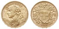 20 franków 1927 B, Berno, złoto 6.45 g, Fr. 499
